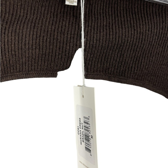 NWT Skin Open Back Knit Midi Brown Dress Size M - Picture 8 of 9